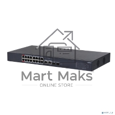 Коммутатор Dahua DH-CS4218-16ET-240, 16×100 Мбит/с + 2×1 Гбит/с Combo + 2×1 Гбит/с SFP, управляемый