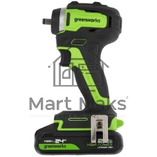 Гайковерт ударный аккумуляторный GreenWorks GD24IW200, 24v, 200 Нм, без АКБ и ЗУ (3803607)