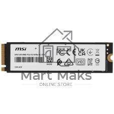 Накопитель SSD MSI M.2 2280 2Tb SPATIUM M560 Client SSD S78-440Q940-P83, PCIe Gen4x4 with NVMe, 3D TLC, R/W 4900/4400