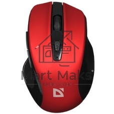 Мышь беспроводная Defender Prime MB-053 красный, 1600 dpi, радиоканал, USB, кнопки - 6