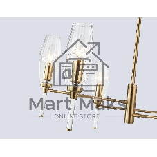 Люстра Ambrella light LH55201/6 BS/CL латунь/прозрачный E14*6 max 40W D660*520