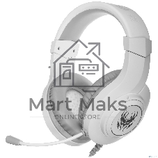 Гарнитура Defender Ghost LED белый, проводная, USB / 2 x mini jack 3.5 мм, подсветка