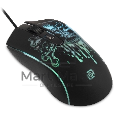 Мышь проводная Oklick 702G черный, 3600 dpi, USB, кнопки - 4