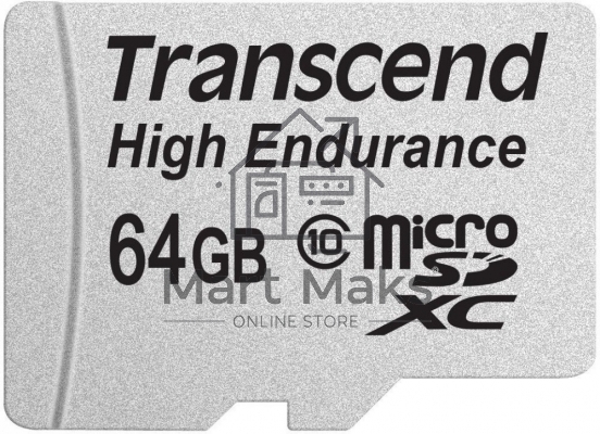 Флэш карта 64Gb microSDXC Transcend (TS64GUSDXC10V), Class 10, RTL
