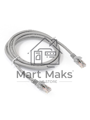 Патч-корд ExeGate EX286383RUS UTP-RJ45-RJ45-5e-2M-LSZH-GY, UTP, cat.5e, LSZH, 2м, серый