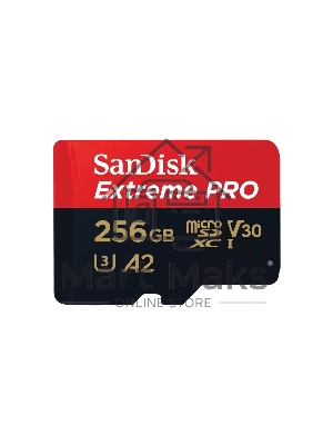Флеш карта Sandisk Extreme Pro microSDXC 256Gb + SD Adapter + Rescue Pro Deluxe 200Mb/s
