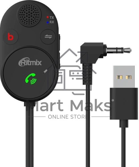 Автомобильный FM-модулятор Ritmix BTR-200 черный BT USB (80002461)