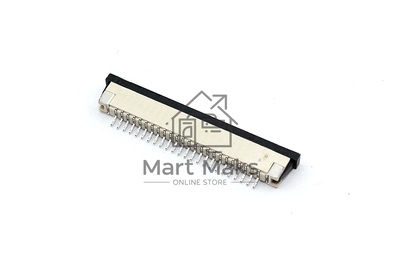 Разъем FPC  Half Coverage Bottom Contact 1.0K-BX-24PWB 24 pin высота 2мм шаг 1мм