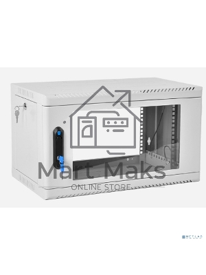 Шкаф коммутационный ЦМО (ШРН-6.500) напольный 6U 600x500 мм пер. дв. стекл 200 кг серый 470 мм 180 град.