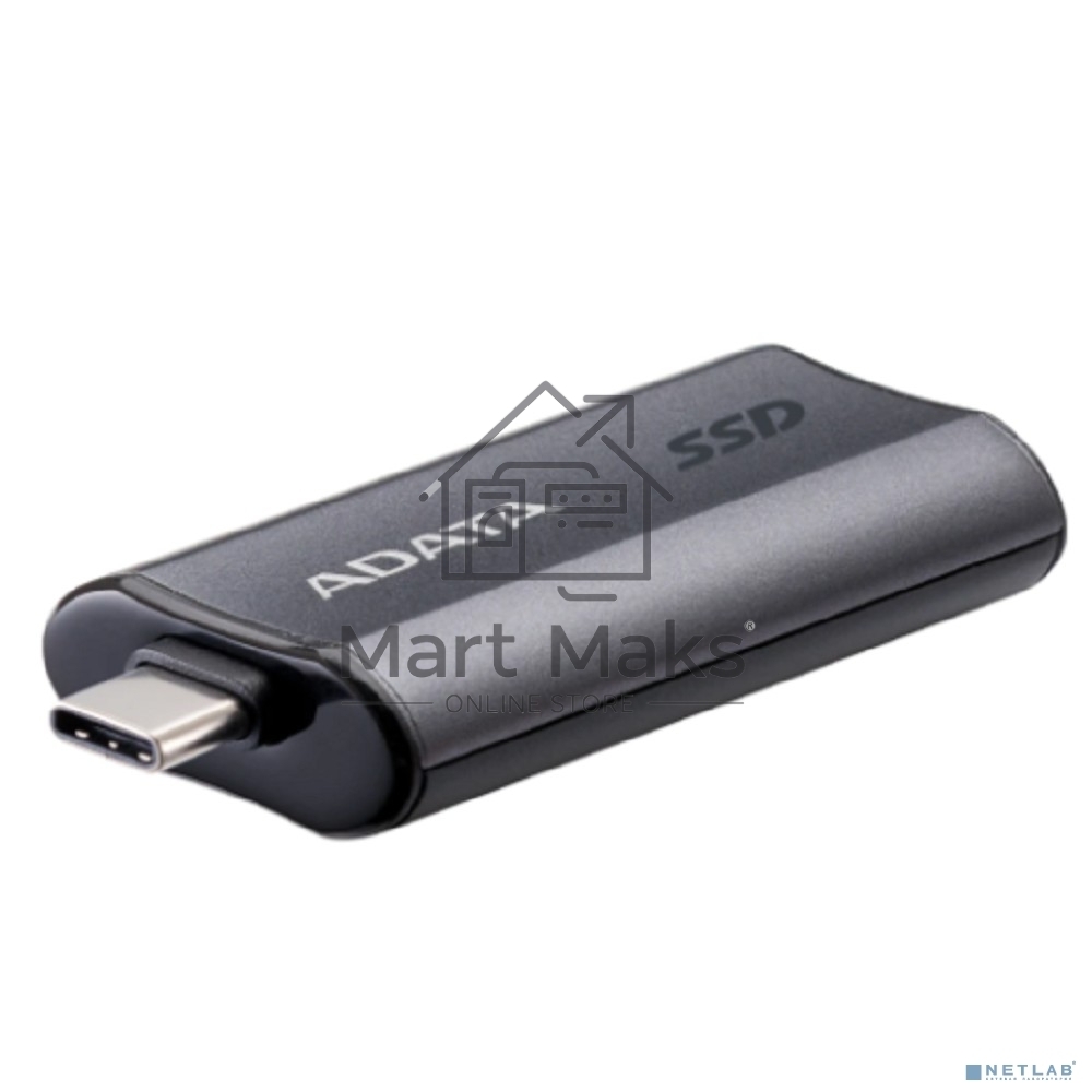 Твердотельный диск A-DATA External SC750 серый SC750-500G-CCBK 500GB USB 3.2 Gen 2 Type-C, R/W -1050/1000 MB/s