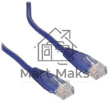 Патч-корд LANMASTER TWT UTP cat.5e, с заливными колпачками, 0.3 м, синий