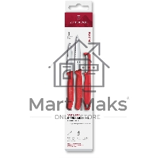 Набор ножей кухонных Victorinox Swiss Classic 6.7111.33C1 для овощей компл.:3предм. овощеч. красный европодвес