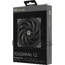 Вентилятор для корпуса Thermaltake TOUGHFAN 12 черный, 120 мм, 2000 об/мин, 22.3 дБ, 4 pin