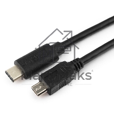 Кабель Cablexpert CCP-USB2-mBMCM-1M USB2.0 microBM/USB3.1TypeC, 1м, 