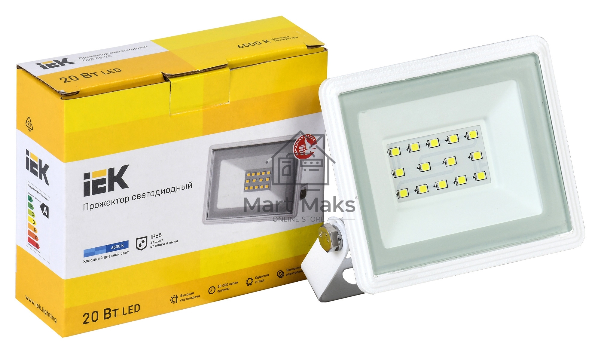 Прожектор светодиодный Iek LPDO601-20-65-K01 06-20 белый IP65 6500 K IEK