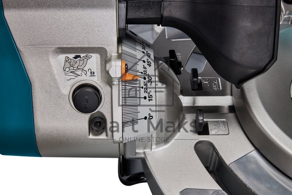 Пила торц Makita LS1219L, 1800Вт,3200об\м,дискф305х30мм,рез-107х363мм,26.5кг,кор,наклон-48\48гр,поворот:52\60гр,лаз