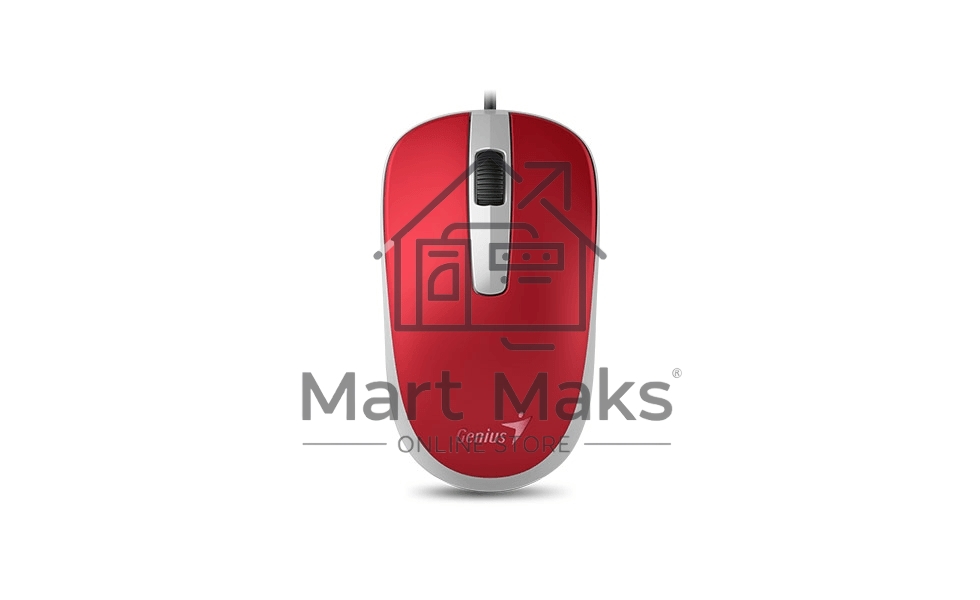 Мышь проводная Genius DX-120 красный, 1000 dpi, USB, кнопки - 3