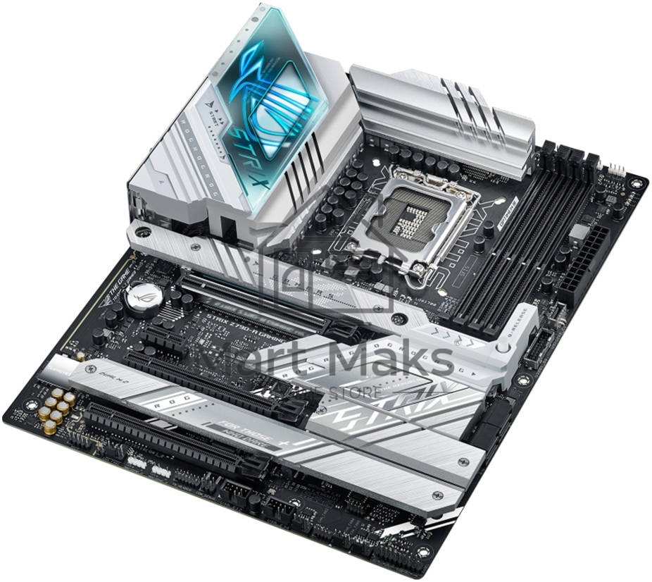 Материнская плата ASUS ROG STRIX Z790-A GAMING WIFI D4, LGA 1700, Intel Z790, 4xDDR4, 4xSATA, 4xM.2, 1xPCI-E 5.0 x16, 2xPCI-E 4.0 x4, 1xHDMI, 1xDP, 1x 2.5Gb LAN, 2xUSB-A 3.2 Gen 2, 4xUSB-A 3.2 Gen 1, 5x3.5 мм, 7.1, Standard-ATX