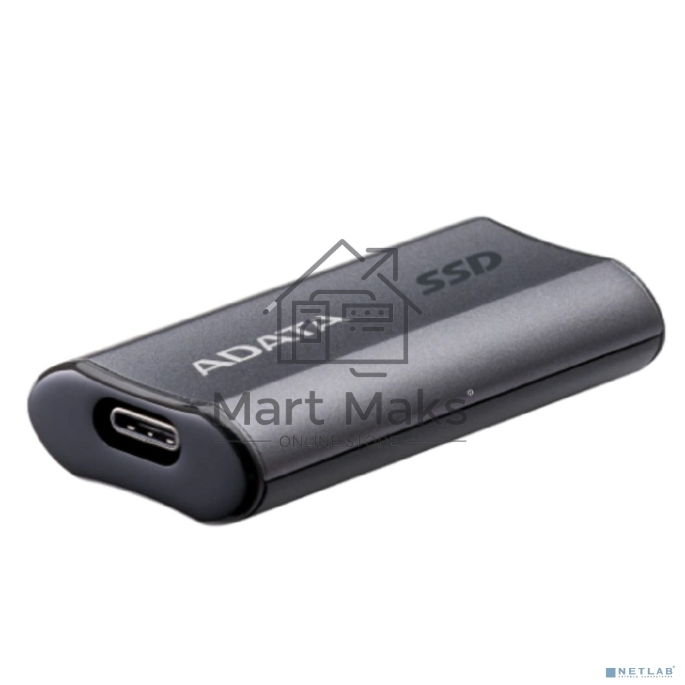 Твердотельный диск A-DATA External SC750 серый SC750-500G-CCBK 500GB USB 3.2 Gen 2 Type-C, R/W -1050/1000 MB/s