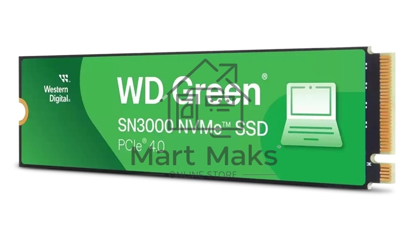 Твердотельный диск Western Digital WD Green SN3000, 1TB M.2 2280, PCI-E 3x4, R/W - 5000/4200 MB/s