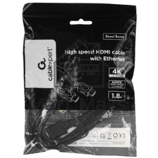 Кабель Cablexpert HDMI CCP-HDMI8К-1.5M, 19M/19M, v2.1, 8К, медь, позол.разъемы, экран, оплетка, 1.5м, черный, пакет