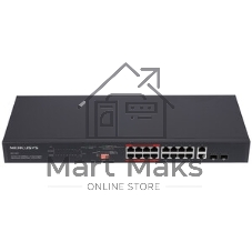 Kоммутатор 16-портовый монтируемый в стойку PoE+ Mercusys MS118CP 10/100 Мбит/с с 2 гигабитными портами