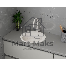 Мойка для кухни BAU Dream Pro D 48, без выпуска, белый песок