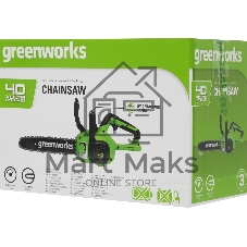Цепная пила аккумуляторная GreenWorks G40CS30IIK4, 40V, 30 см, с 1* АКБ 4А*ч и ЗУ (2007807UB)