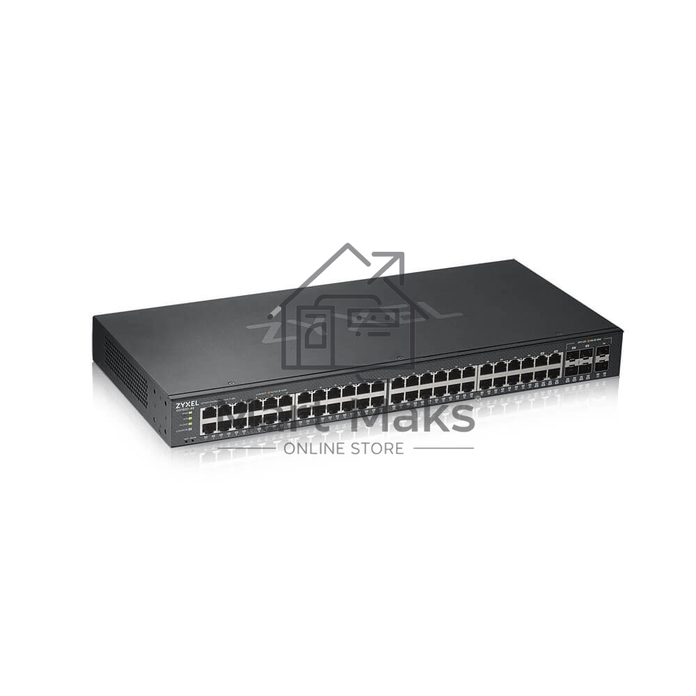 Коммутатор ZYXEL GS1920-48v2 Hybrid Smart switch Zyxel Nebula Flex, 44xGE, 4xCombo (SFP/RJ-45), 2xSFP, Standalone / cloud management