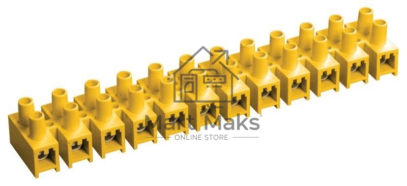 Зажим винтовой ЗВИ-20 н/г 4-10кв.мм 12пар жел. IEK UZV7-020-06