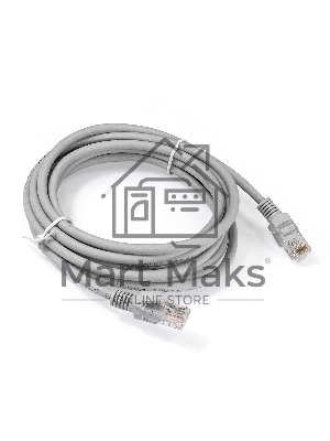 Патч-корд ExeGate EX286384RUS UTP-RJ45-RJ45-5e-3M-LSZH-GY, UTP, cat.5e, LSZH, 3м, серый
