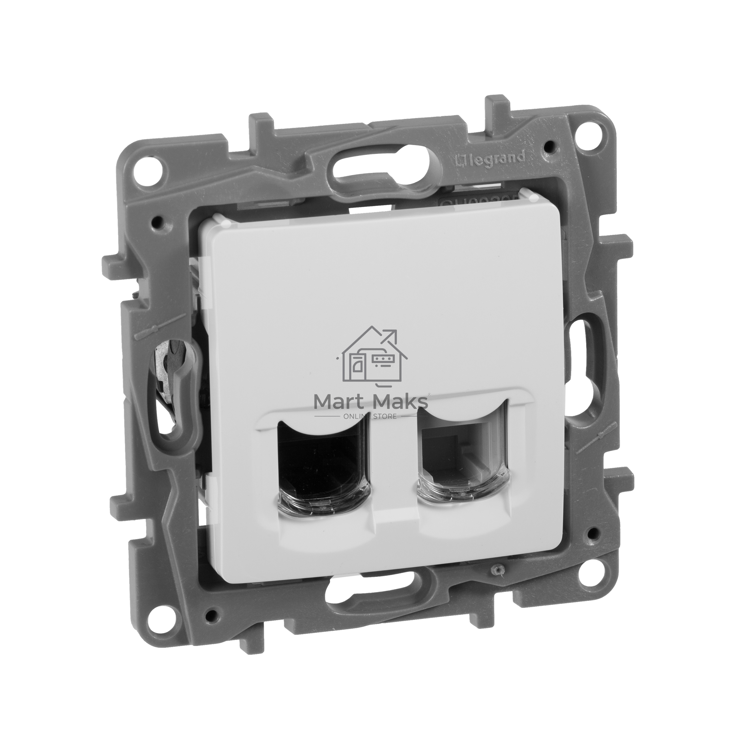 Розетка ETIKA RJ11+RJ45 кат. 5 UTP, бел. ETIKA Розетка RJ11+RJ45 кат. 5 UTP, бел.