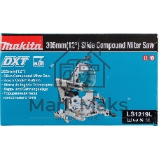 Пила торц Makita LS1219L, 1800Вт,3200об\м,дискф305х30мм,рез-107х363мм,26.5кг,кор,наклон-48\48гр,поворот:52\60гр,лаз