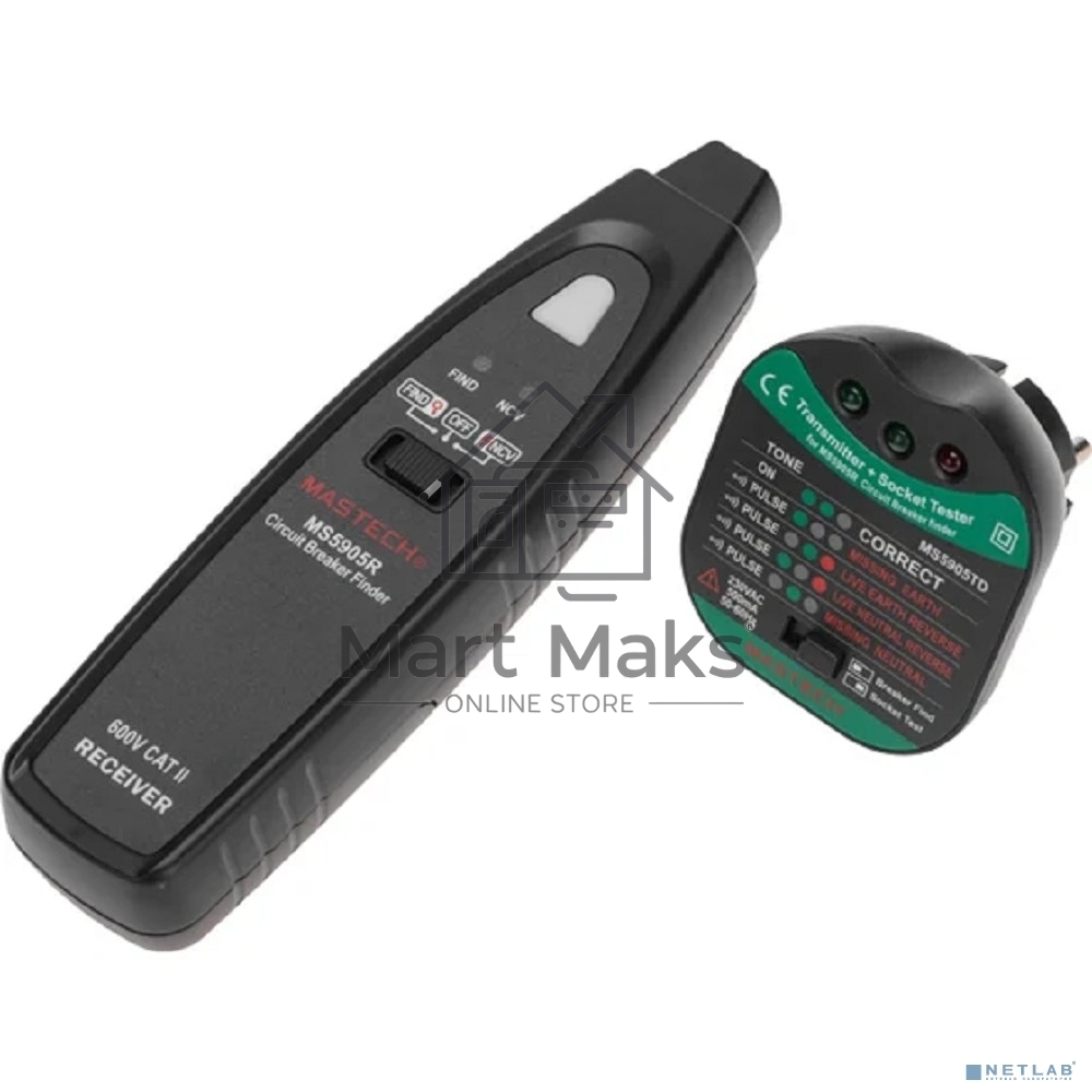 Тестер розеток, детектор автоматов MS5905RTD MASTECH