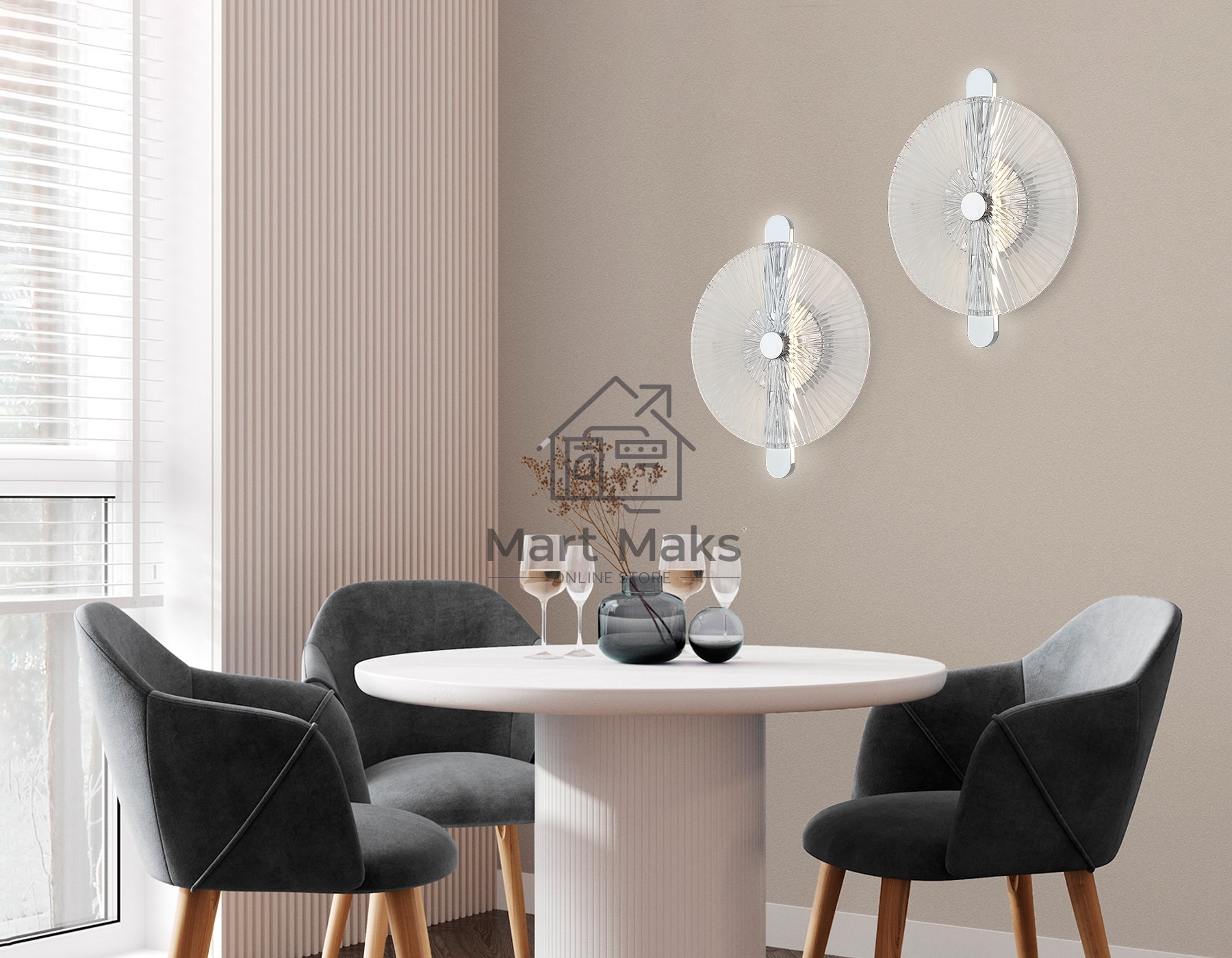 Настенный светодиодный светильник Ambrella light LH31141 СH/CL хром/прозрачный 13W 3000K 280*70*350