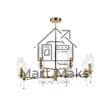 Люстра Ambrella light LH55202/8 BS/CL латунь/прозрачный E14*8 max 40W D800*520