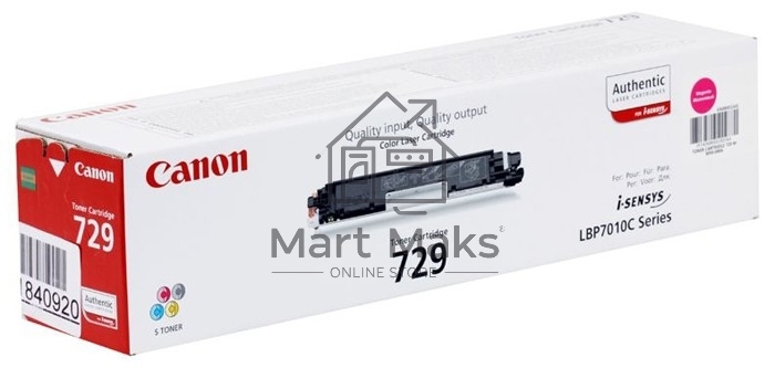 Картридж лазерный Canon Cartridge 729M (4368B002) пурпурный (1000 стр.) для Canon i-Sensys LBP-7010C/7018C