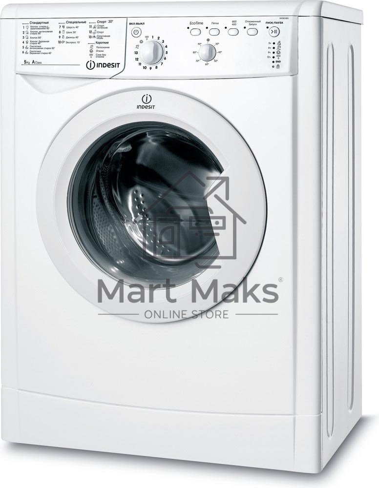Стиральная машина Indesit IWSB 5085 CIS белый, загрузка фронтальная 5 кг, 800 об/мин., класс: А