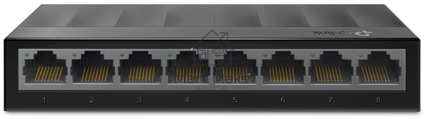 Коммутатор 8 ports Giga Unmanaged switch, 8 10/100/1000Mbps RJ-45 ports, plastic shell, desktop and wall mountable