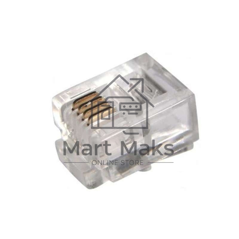 Разъем телефонный RJ-14 6P4C (уп.100шт) Rexant 05-1012