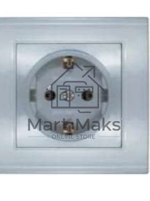 Розетка 1-м СП Бриллиант с заземл. серебр. UNIVersal 7949872