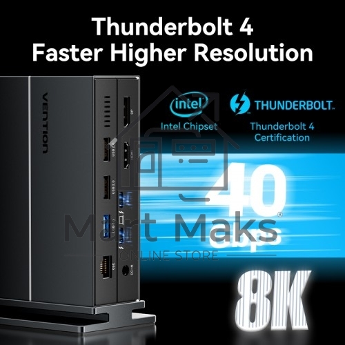 Мультифункциональная док-станция Vention USB Type C 14 в 1 с поддержкой Thunderbolt 4