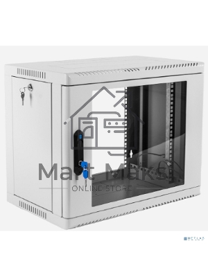 Шкаф коммутационный ЦМО (ШРН-9.500) настенный 9U 600x529 мм пер. дв. стекл. 200 кг серый 470 мм 180 град.