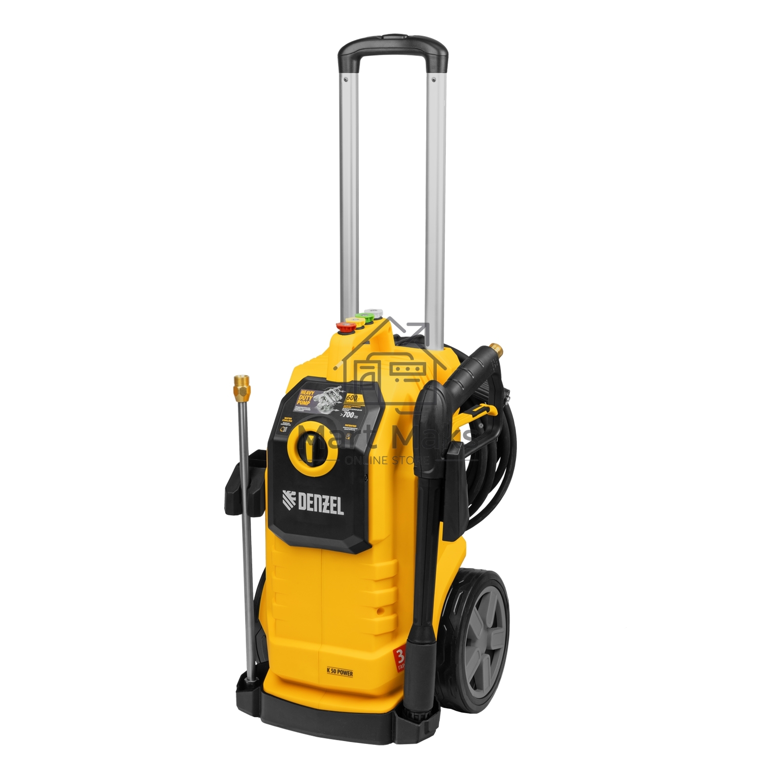 Моечная машина высокого давления K 50 Power, 2100 Вт, 150 бар, 600 л/ч, асинх. двиг. Denzel