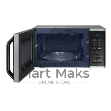 Микроволновая печь Samsung MG23K3515AS/BW серебристый/черный, 23 л, 800 Вт, переключатели - кнопки, поворотный механизм