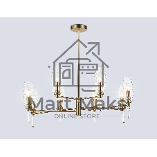 Люстра Ambrella light LH55202/8 BS/CL латунь/прозрачный E14*8 max 40W D800*520