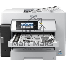 МФУ струйное EPSON M15180 (C11CJ41408), A3+, ч/б, печ. до 25 стр/мин., скан. до 26 стр/мин., 4800 x 1200 dpi (печать) 1200x1200dpi, USB, RJ-45, Wi-Fi, Air Print