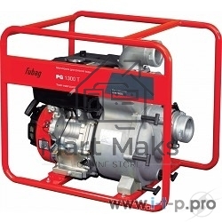 Мотопомпа FUBAG PG1300T 838247 Мотопомпа для сильнозагрязненной воды 1300 л/мин. 80 / 3 Диаметр патрубков, мм/дм 26 Напор, м 8 Глубина всасывания, м 53 Вес, кг