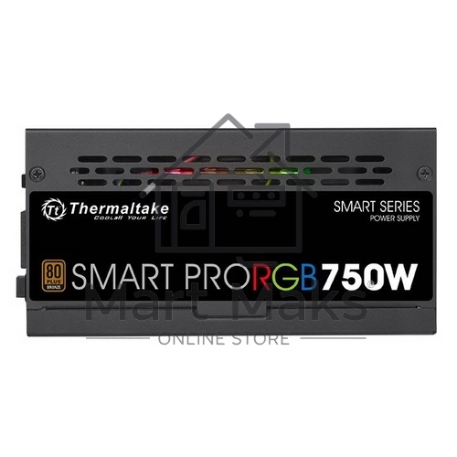 Блок питания Thermaltake Smart Pro RGB (PS-SPR-0750FPCBEU-R), 750Вт, 80 PLUS Bronze, 140мм, модульный, черный