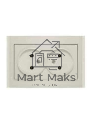 Розетка 2-м СП Бриллиант 16А IP20 без заземл. сл. кость Universal 7948738